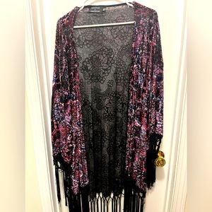 Urban Outfitters x Pink Mink velvet granny shawl